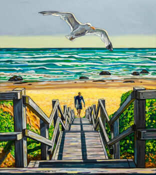 The Surfer, 2026, 
Oil on Canvas,
138cm x 122cm